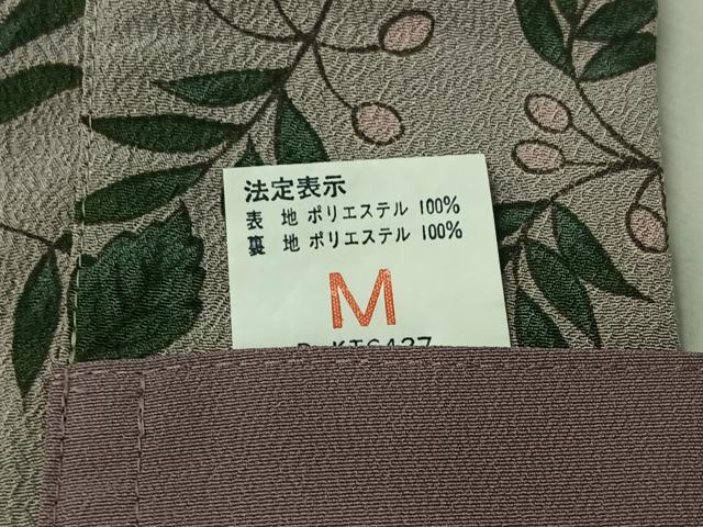 平和屋着物▽小紋　単衣　草花文　洗える着物　AABK3801jh