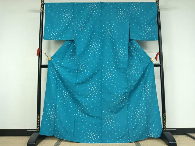 平和屋着物▽小紋　単衣　成り物　洗える着物　AABK3802jh