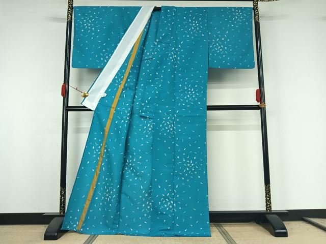 平和屋着物▽小紋　単衣　成り物　洗える着物　AABK3802jh