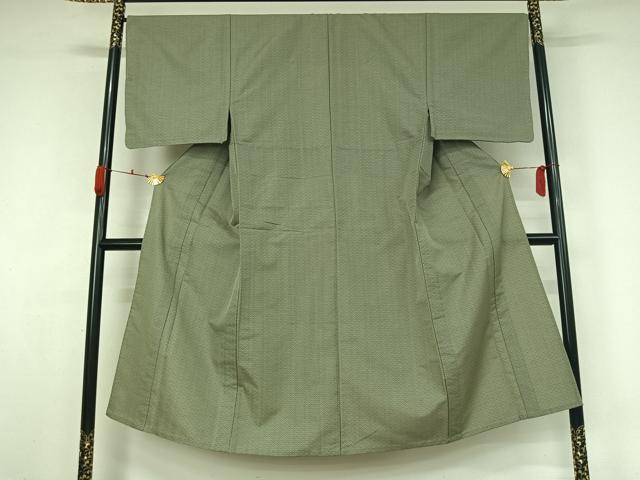 平和屋着物▽男性　小紋　単衣　菱松文　未使用　AABK3804jh