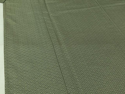 平和屋着物▽男性　小紋　単衣　菱松文　未使用　AABK3804jh