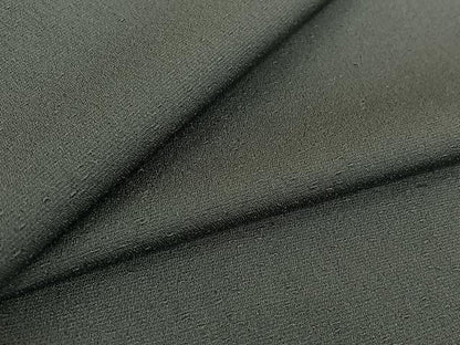 平和屋着物▽男性　紬　単衣　藍鼠色　お召縮緬　正絹　逸品　AABK3806jh