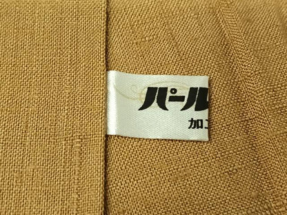平和屋着物▽男性　紬　単衣　色無地　桑染色　正絹　逸品　AABK3808jh