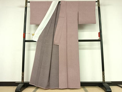 平和屋着物●江戸小紋　単衣　両面染め　小花柄　正絹　逸品　AABK3817jh