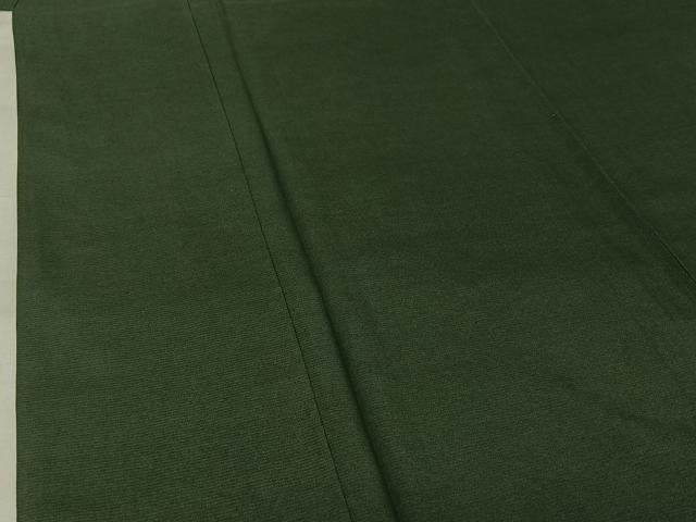 平和屋着物▽上質な色無地　単衣　柳染色　正絹　逸品　AABK3823jh