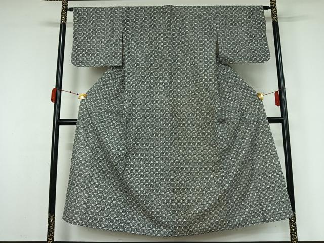 平和屋着物▽小紋　単衣　舞葉文　綿　AABK3824jh