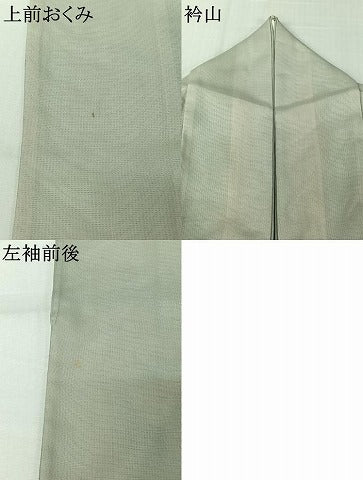 平和屋着物▽訪問着　無双　紗袷　紗×絽　草花文　金彩　正絹　逸品　AABK3837jh