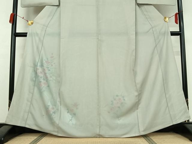 平和屋着物▽訪問着　無双　紗袷　紗×絽　草花文　金彩　正絹　逸品　AABK3837jh