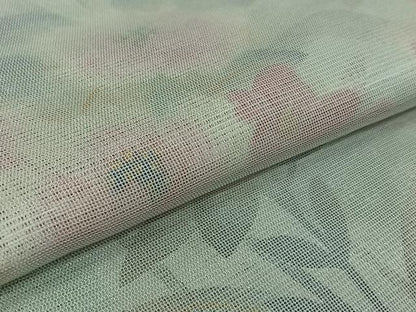 平和屋着物▽訪問着　無双　紗袷　紗×絽　草花文　金彩　正絹　逸品　AABK3837jh