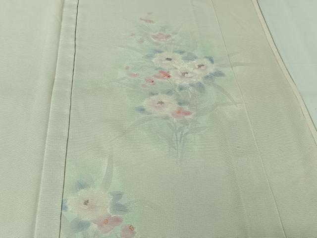 平和屋着物▽訪問着　無双　紗袷　紗×絽　草花文　金彩　正絹　逸品　AABK3837jh