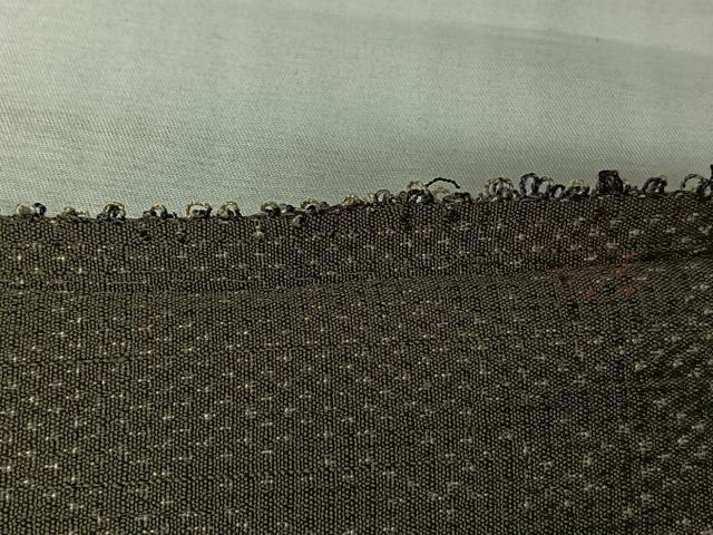 平和屋着物▽お召 単衣 幾何学文様 正絹 逸品 AABK3838jh