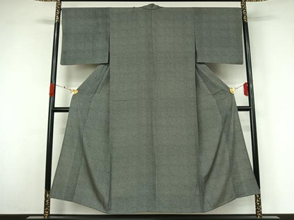 平和屋着物▽江戸小紋　単衣　幾何学文様　正絹　逸品　AABK3846jh