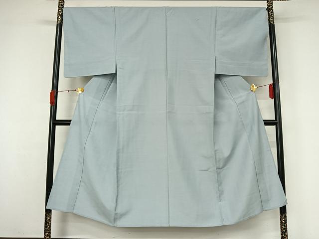 平和屋着物▽男性　紬　単衣　色無地　水色　正絹　逸品　未使用　AABK3848jh