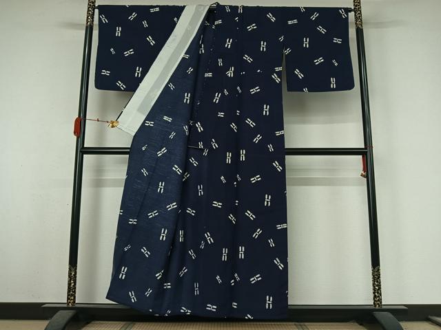 平和屋着物▽上質な紬　単衣　勝虫　正絹　逸品　AABK3852jh