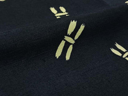 平和屋着物▽上質な紬　単衣　勝虫　正絹　逸品　AABK3852jh