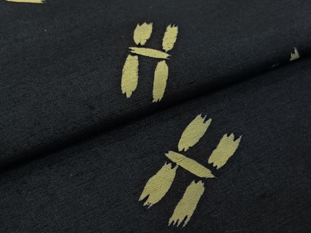 平和屋着物▽上質な紬　単衣　勝虫　正絹　逸品　AABK3852jh