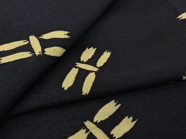 平和屋着物▽上質な紬　単衣　勝虫　正絹　逸品　AABK3852jh