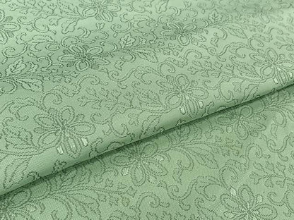 平和屋着物▽お召 単衣 花唐草文 正絹 逸品 AABK3856jh