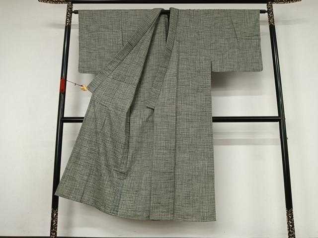 平和屋着物▽男性　小紋　単衣　霞文　AABK3860jh