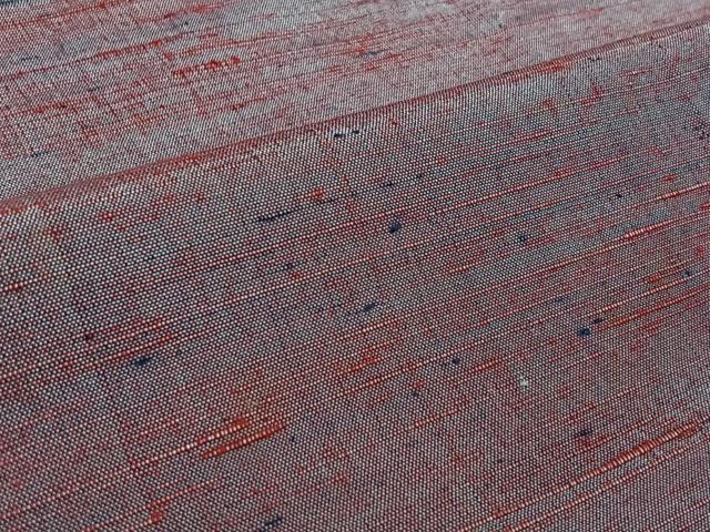 平和屋着物▽上質な紬　単衣　霞文　正絹　逸品　AABK3863jh