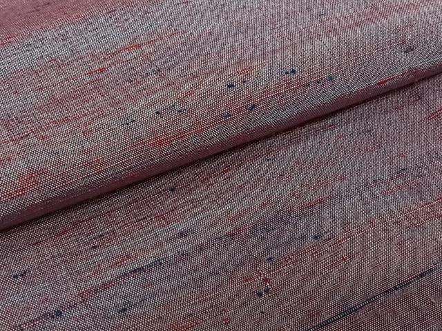 平和屋着物▽上質な紬　単衣　霞文　正絹　逸品　AABK3863jh