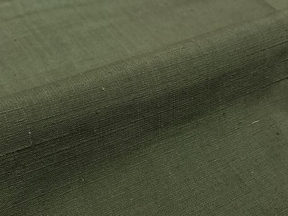 平和屋着物▽上質な紬　単衣　色無地　革色　正絹　逸品　AABK3868jh