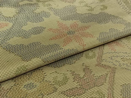 平和屋着物▽本場大島紬　単衣　7マルキ　松皮菱花文　正絹　逸品　AABK3870jh