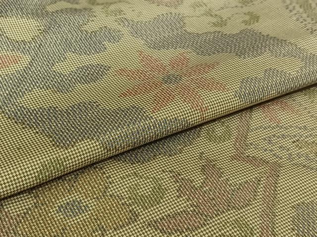 平和屋着物▽本場大島紬　単衣　7マルキ　松皮菱花文　正絹　逸品　AABK3870jh
