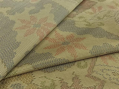 平和屋着物▽本場大島紬　単衣　7マルキ　松皮菱花文　正絹　逸品　AABK3870jh