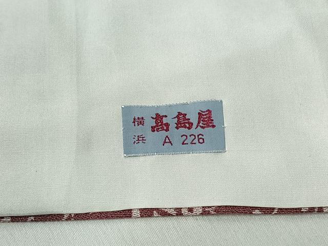 平和屋着物▽上質な小紋　単衣　花唐草文　高島屋扱い　正絹　逸品　未使用　AABK3874jh