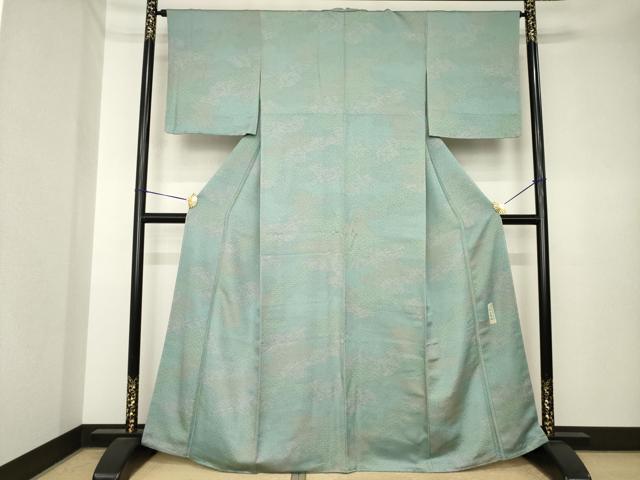 平和屋着物●人間国宝　初代六谷梅軒の息子　二代目　六谷梅軒(六谷博臣)江戸小紋　雲取り寄せ小紋柄　正絹　逸品　AABK3884ck
