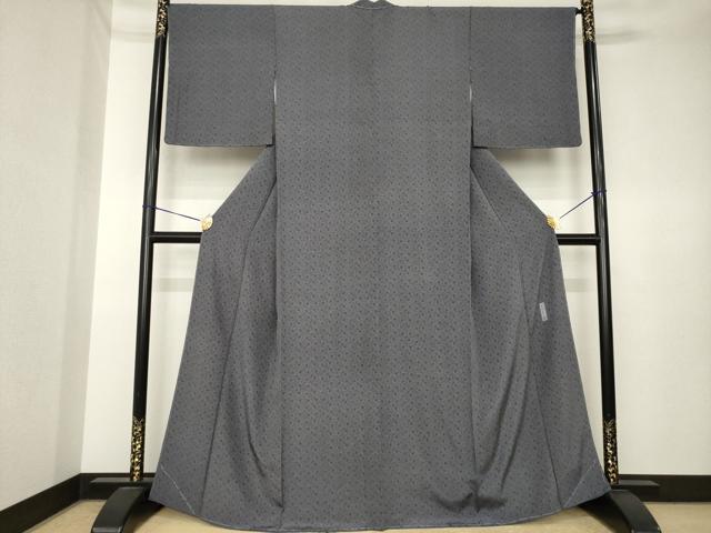 平和屋着物●重要無形文化財　人間国宝　中村勇二郎　江戸小紋　古代菊　正絹　逸品　AABK3887ck