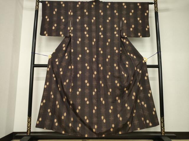 平和屋着物●本場琉球絣　紬　ゑり善扱い　正絹　逸品　AABK3890ck