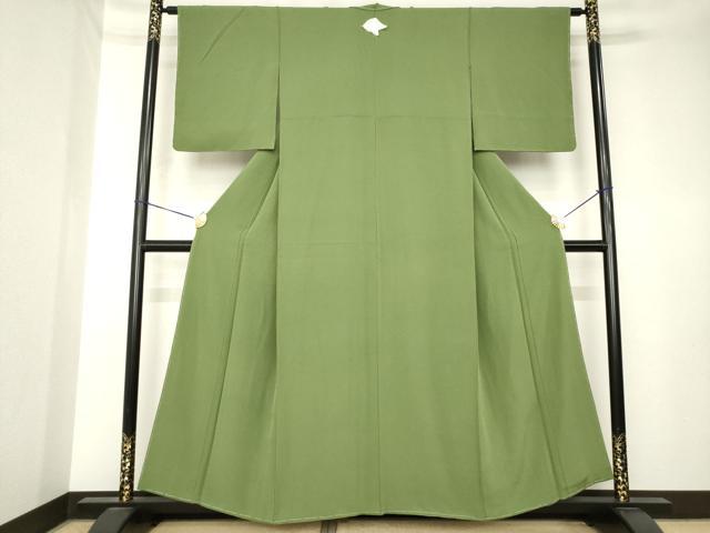 平和屋着物○上質な色無地 藍媚茶色 正絹 逸品 未使用 AABK3891ck