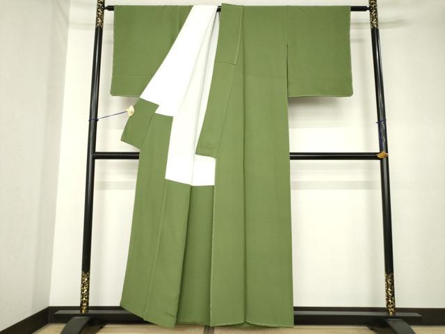 平和屋着物○上質な色無地 藍媚茶色 正絹 逸品 未使用 AABK3891ck