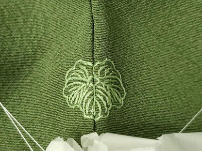 平和屋着物●上質な色無地　藍媚茶色　正絹　逸品　未使用　AABK3891ck