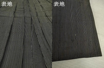 平和屋着物●男性　馬乗り袴　縞　黒地　AABK3894ck