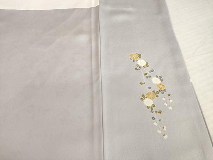 平和屋着物●訪問着　駒刺繍　短冊花文　暈し染め　金彩　正絹　逸品　AABK3896ck