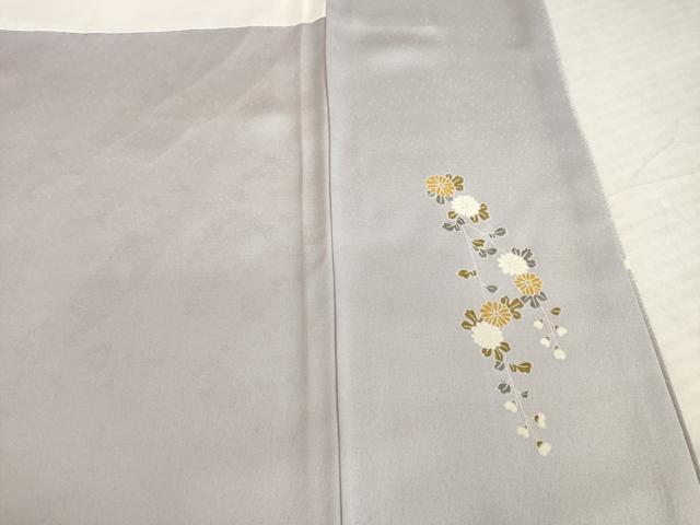 平和屋着物●訪問着　駒刺繍　短冊花文　暈し染め　金彩　正絹　逸品　AABK3896ck