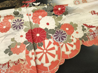 平和屋着物●豪華振袖　雲重ね花車文　暈し染め　金彩　仮絵羽　逸品　未使用　AABK3900ck