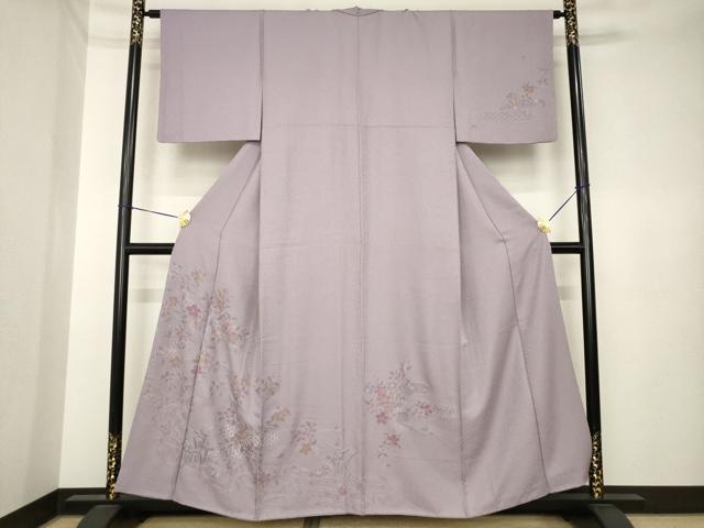 平和屋着物●訪問着　総刺繍　中国三大刺繍　スワトウ刺繍　汕頭刺繍　流水吉祥花文　正絹　逸品　AABK3904ck