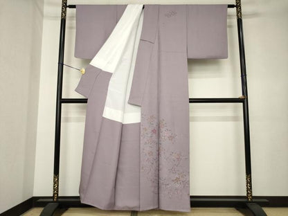 平和屋着物●訪問着　総刺繍　中国三大刺繍　スワトウ刺繍　汕頭刺繍　流水吉祥花文　正絹　逸品　AABK3904ck