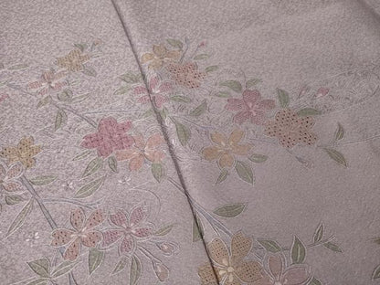 平和屋着物●訪問着　総刺繍　中国三大刺繍　スワトウ刺繍　汕頭刺繍　流水吉祥花文　正絹　逸品　AABK3904ck
