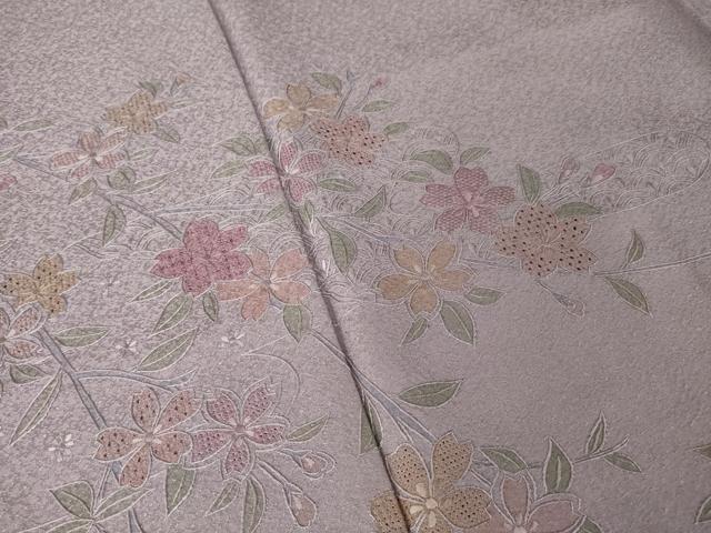 平和屋着物●訪問着　総刺繍　中国三大刺繍　スワトウ刺繍　汕頭刺繍　流水吉祥花文　正絹　逸品　AABK3904ck