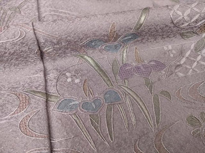 平和屋着物●訪問着　総刺繍　中国三大刺繍　スワトウ刺繍　汕頭刺繍　流水吉祥花文　正絹　逸品　AABK3904ck
