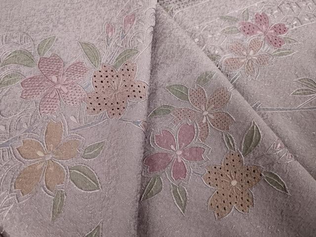 平和屋着物●訪問着　総刺繍　中国三大刺繍　スワトウ刺繍　汕頭刺繍　流水吉祥花文　正絹　逸品　AABK3904ck