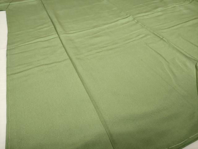 平和屋着物○上質な色無地 海松色 正絹 逸品 AABK3917ck