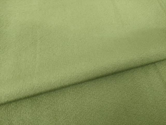 平和屋着物●上質な色無地　海松色　正絹　逸品　AABK3917ck