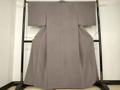 平和屋着物●江戸小紋　色紙文　東武百貨店扱い　正絹　逸品　AABK3919ck