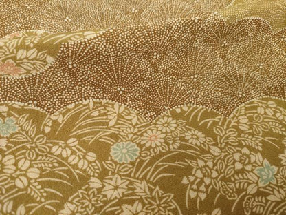平和屋着物●江戸小紋　訪問着　雲重ね吉祥花文　正絹　逸品　AABK3934ck